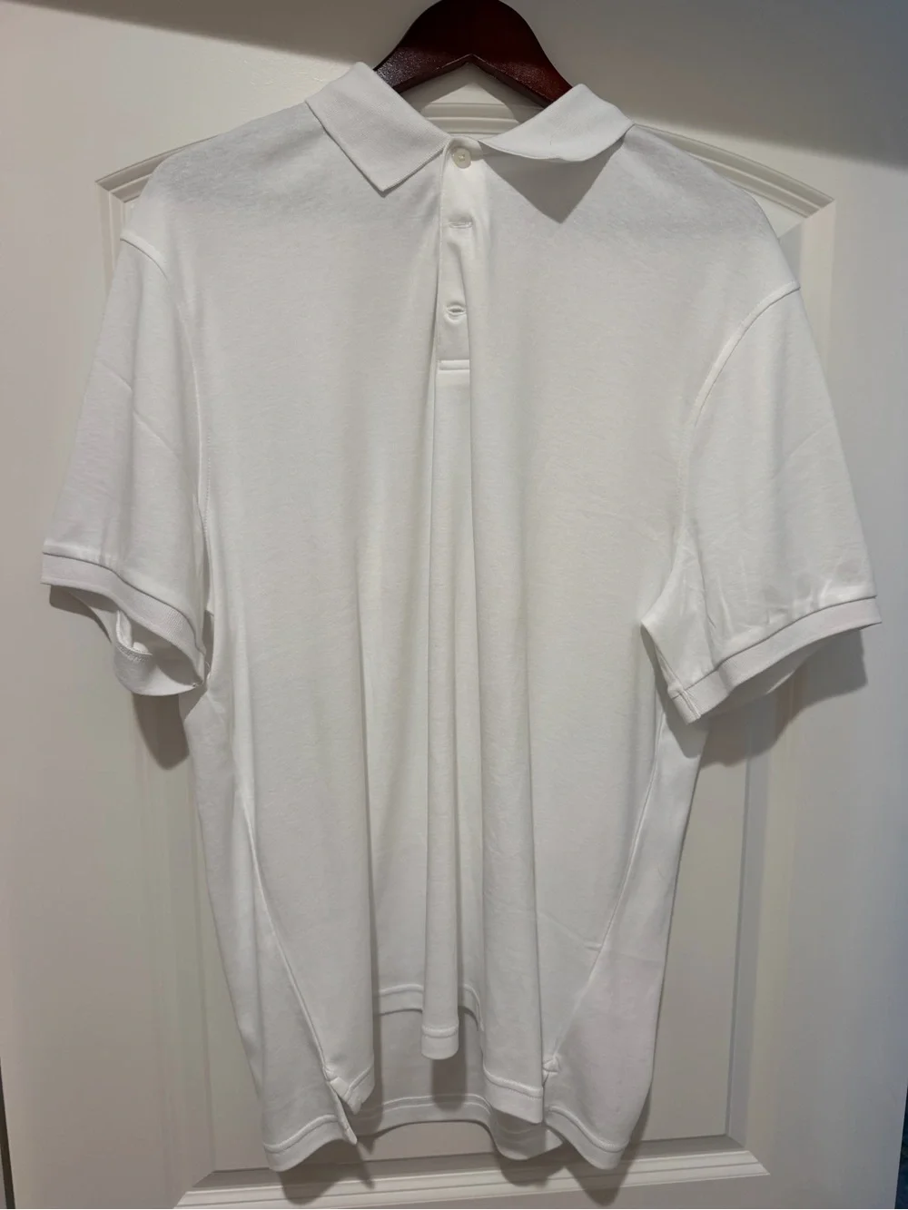 J. Crew Men's White Short-Sleeve Polo